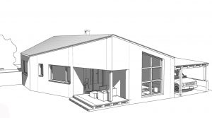eingeschoßiges Einfamilienhaus